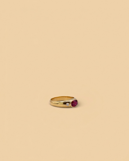 Dome ring in 18k gold vermeil Beurre d'Or