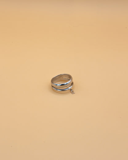 Initial ring in sterling silver by Beurre d'Or