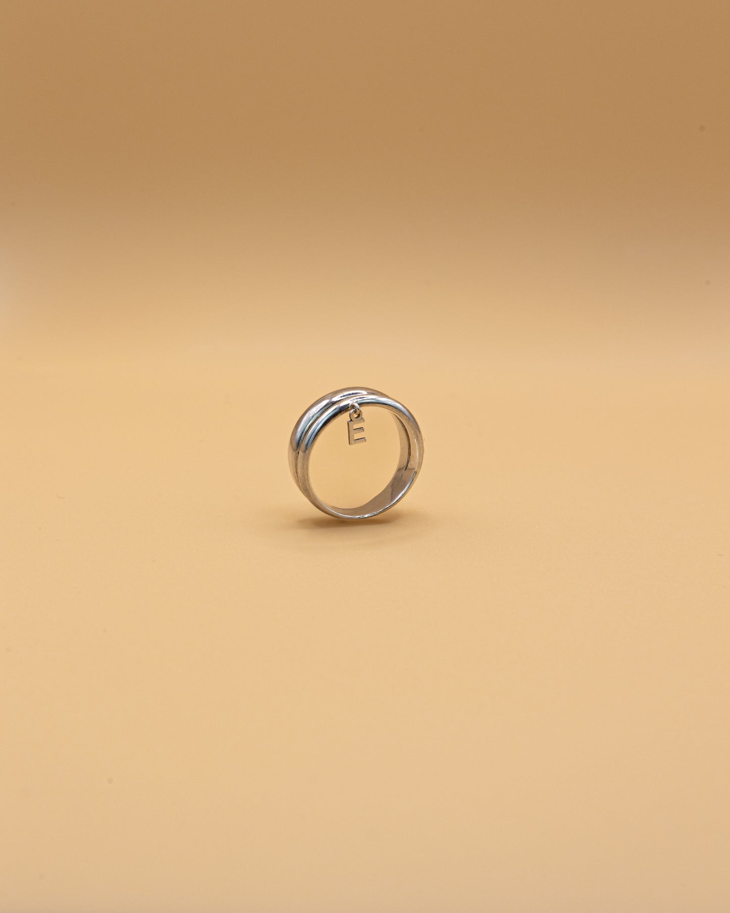 Initial ring in sterling silver by Beurre d'Or