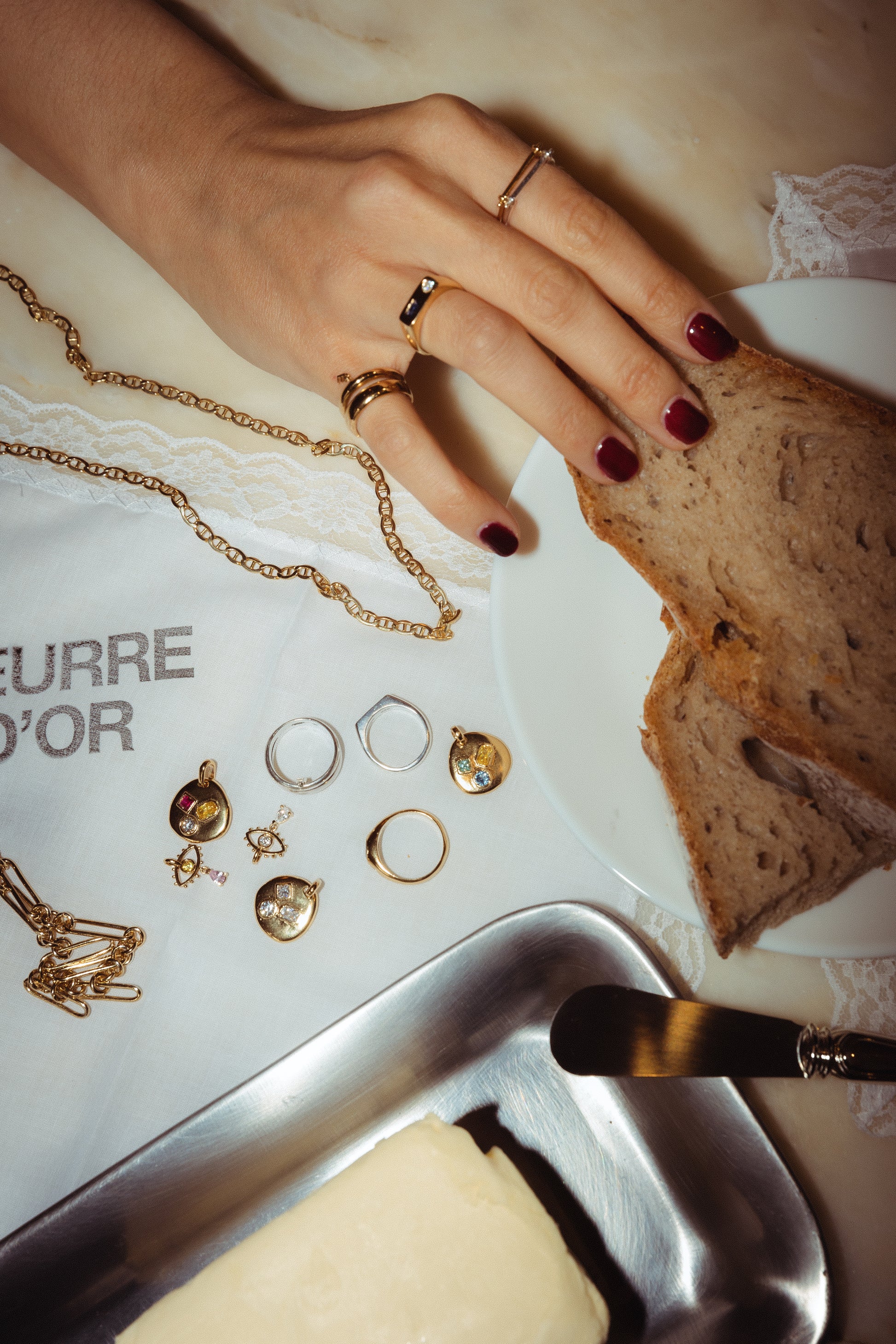 Initial ring in 18k gold vermeil by Beurre d'Or