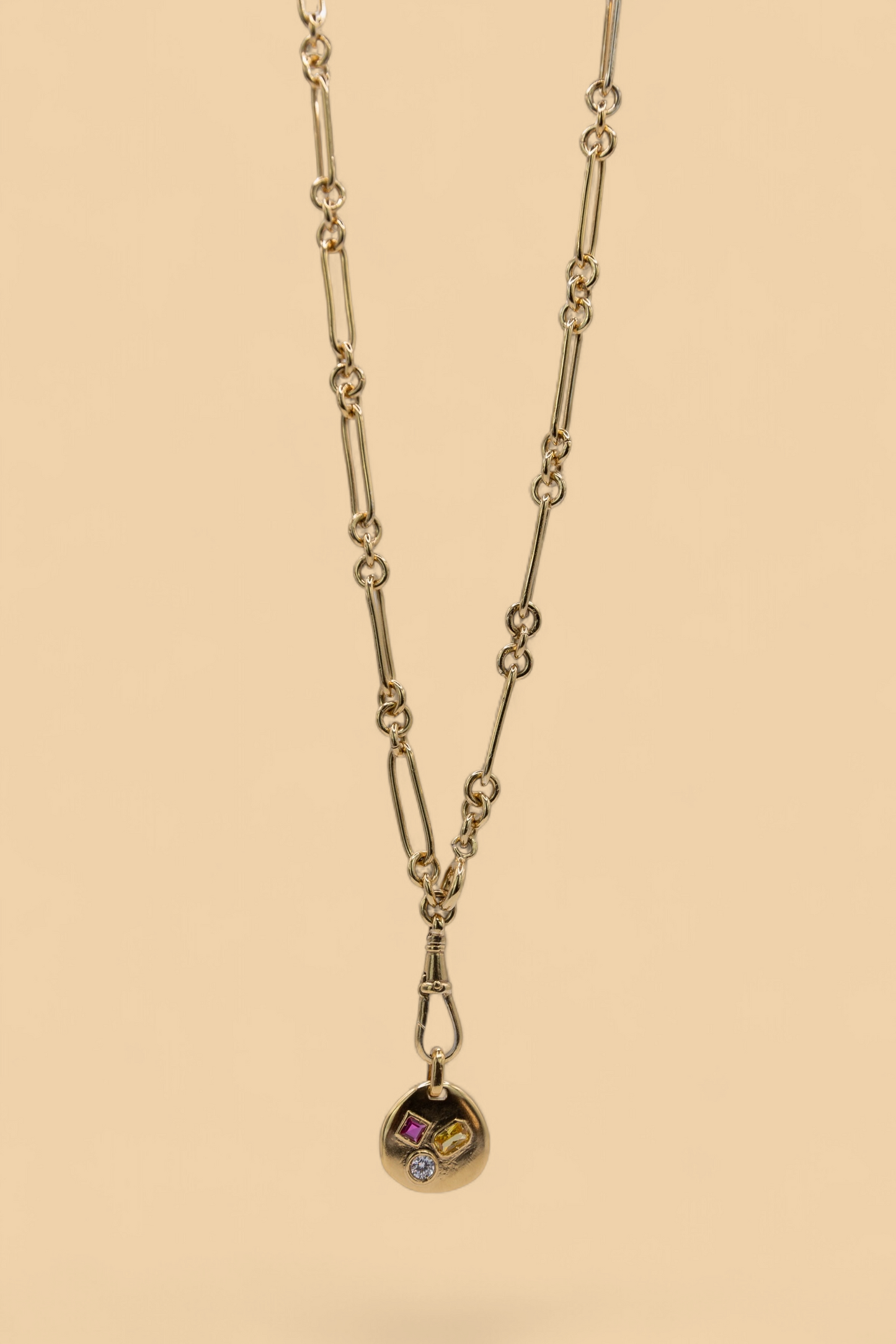 Trombone chain in 18k gold vermeil by Beurre d'Or